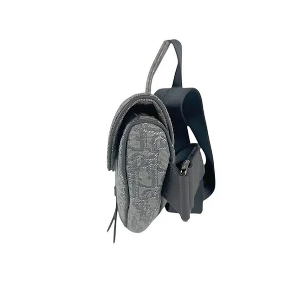 CHRISTIAN DIOR Gray Canvas Shoulder Bag - Picture 2 of 5